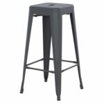 ΣΚΑΜΠΟ BAR ΜΕΤΑΛΛΙΚΟ MELITA ΣΕ ΓΚΡΙ HM8642.10 43x43x78εκ. - Image 4