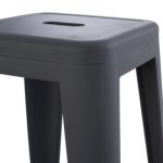 ΣΚΑΜΠΟ BAR ΜΕΤΑΛΛΙΚΟ MELITA ΣΕ ΓΚΡΙ HM8642.10 43x43x78εκ. - Image 6