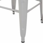 ΣΚΑΜΠΟ BAR ΜΕΤΑΛΛΙΚΟ MELITA ΣΕ ΛΕΥΚΟ ΜΑΤ HM8642.21 43x43x78 εκ. - Image 6