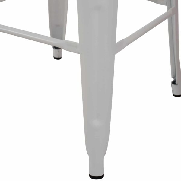 ΣΚΑΜΠΟ BAR ΜΕΤΑΛΛΙΚΟ MELITA ΣΕ ΛΕΥΚΟ ΜΑΤ HM8642.21 43x43x78 εκ. - Image 6