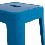 ΣΚΑΜΠΟ BAR ΜΕΤΑΛΛΙΚΟ MELITA ΣΕ ΜΠΛΕ HM8642.08 43x43x78 εκ. - Image 6