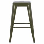 ΣΚΑΜΠΟ ΜΕΣΑΙΟΥ ΥΨΟΥΣ ΜΕΤΑΛΛΙΚΟ HM8573.03 MELITA ΣΕ DARK OLIVE GREEN 43x43x67Yεκ. - Image 3