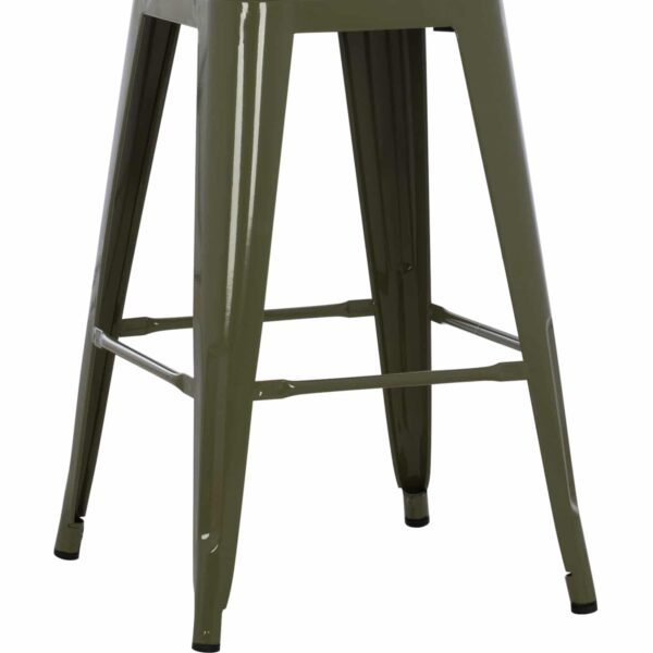 ΣΚΑΜΠΟ ΜΕΣΑΙΟΥ ΥΨΟΥΣ ΜΕΤΑΛΛΙΚΟ HM8573.03 MELITA ΣΕ DARK OLIVE GREEN 43x43x67Yεκ. - Image 5