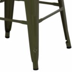 ΣΚΑΜΠΟ ΜΕΣΑΙΟΥ ΥΨΟΥΣ ΜΕΤΑΛΛΙΚΟ HM8573.03 MELITA ΣΕ DARK OLIVE GREEN 43x43x67Yεκ. - Image 6
