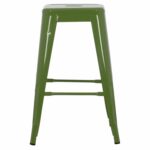 ΣΚΑΜΠΟ ΜΕΣΑΙΟΥ ΥΨΟΥΣ ΜΕΤΑΛΛΙΚΟ HM8573.13 MELITA ΣΕ LIGHT OLIVE GREEN 43x43x67Yεκ. - Image 3