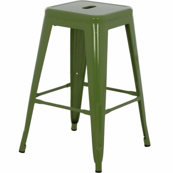 ΣΚΑΜΠΟ ΜΕΣΑΙΟΥ ΥΨΟΥΣ ΜΕΤΑΛΛΙΚΟ HM8573.13 MELITA ΣΕ LIGHT OLIVE GREEN 43x43x67Yεκ. - Image 4