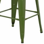 ΣΚΑΜΠΟ ΜΕΣΑΙΟΥ ΥΨΟΥΣ ΜΕΤΑΛΛΙΚΟ HM8573.13 MELITA ΣΕ LIGHT OLIVE GREEN 43x43x67Yεκ. - Image 6