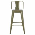 ΣΚΑΜΠΟ ΜΕΣΑΙΟΥ ΥΨΟΥΣ ΜΕΤΑΛΛΙΚΟ MELITA ΣΕ DARK OLIVE GREEN HM8574.03 42x42x98 cm. - Image 3