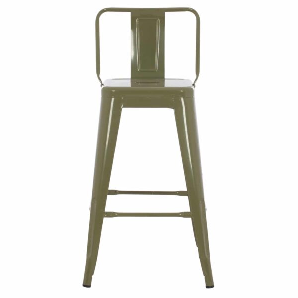ΣΚΑΜΠΟ ΜΕΣΑΙΟΥ ΥΨΟΥΣ ΜΕΤΑΛΛΙΚΟ MELITA ΣΕ DARK OLIVE GREEN HM8574.03 42x42x98 cm. - Image 3
