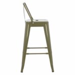 ΣΚΑΜΠΟ ΜΕΣΑΙΟΥ ΥΨΟΥΣ ΜΕΤΑΛΛΙΚΟ MELITA ΣΕ DARK OLIVE GREEN HM8574.03 42x42x98 cm. - Image 4