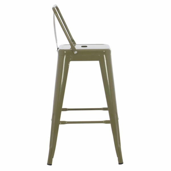 ΣΚΑΜΠΟ ΜΕΣΑΙΟΥ ΥΨΟΥΣ ΜΕΤΑΛΛΙΚΟ MELITA ΣΕ DARK OLIVE GREEN HM8574.03 42x42x98 cm. - Image 4