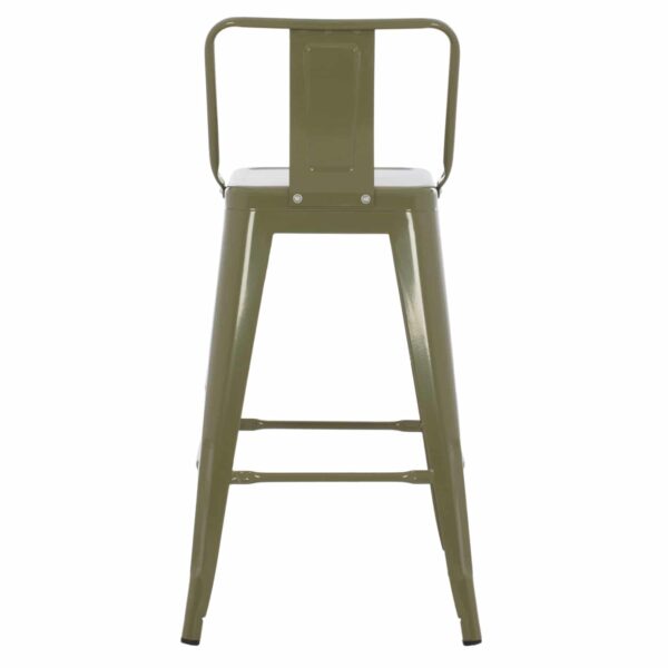 ΣΚΑΜΠΟ ΜΕΣΑΙΟΥ ΥΨΟΥΣ ΜΕΤΑΛΛΙΚΟ MELITA ΣΕ DARK OLIVE GREEN HM8574.03 42x42x98 cm. - Image 6