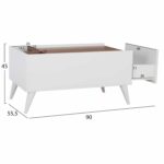 ΤΡΑΠΕΖΙ ΣΑΛΟΝΙΟΥ CARMELO ΛΕΥΚΟ-ΚΑΡΥΔΙ HM9165 90x55,5x45 εκ. - Image 2