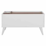 ΤΡΑΠΕΖΙ ΣΑΛΟΝΙΟΥ CARMELO ΛΕΥΚΟ-ΚΑΡΥΔΙ HM9165 90x55,5x45 εκ. - Image 3