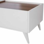 ΤΡΑΠΕΖΙ ΣΑΛΟΝΙΟΥ CARMELO ΛΕΥΚΟ-ΚΑΡΥΔΙ HM9165 90x55,5x45 εκ. - Image 5