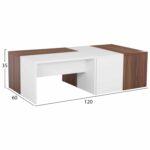 ΤΡΑΠΕΖΙ ΣΑΛΟΝΙΟΥ KARSYN ΚΑΡΥΔΙ-ΛΕΥΚΟ HM9158 120x60x35 εκ. - Image 2