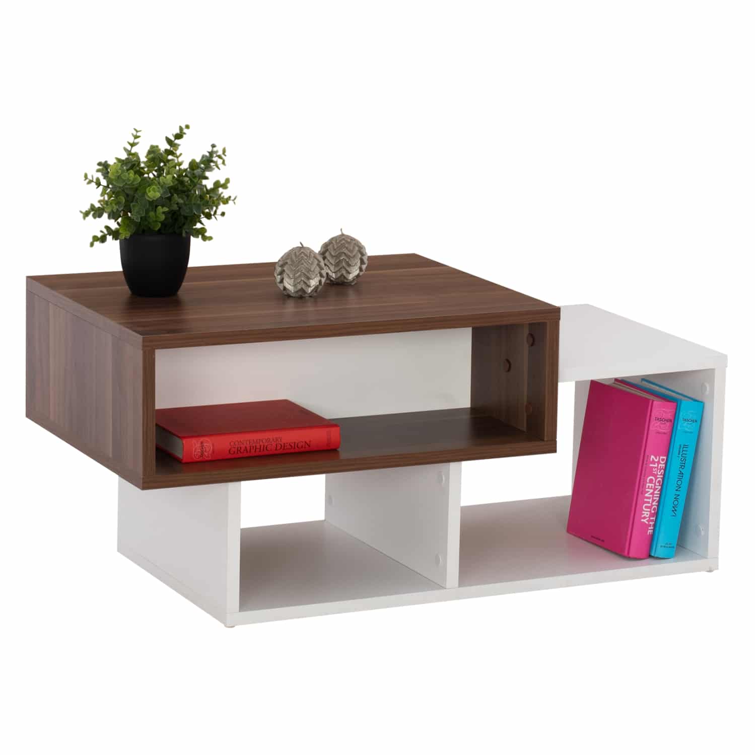 HM9161 ΤΡΑΠΕΖΙ ΣΑΛΟΝΙΟΥ SERGIO ΚΑΡΥΔΙ ΛΕΥΚΟ HM9161 88x45x40 εκ. - Image 1