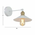 ΑΠΛΙΚΑ ΤΟΙΧΟΥ ΜΕΤΑΛΛΙΚΟ ΑΣΠΡΟ HM7441.03  40x20x21 εκ. - Image 2