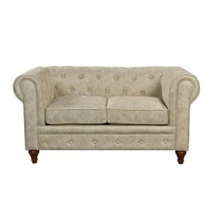 CHESTERFIELD York Kαναπές 2Θέσιος Σαλονιού - Καθιστικού, Ύφασμα Απόχρωση Μπεζ 150x82x77cm