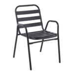 FANTIC Πολυθρόνα Μέταλλο - Αλουμίνιο Βαφή Ανθρακί 54x58x76cm - Image 2