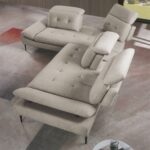 SELBY Καναπές Σαλονιού Δεξιά Γωνία, Ανακλινόμενα Κεφαλάρια, Ύφασμα Μπεζ 303x224x108cm H.88/106cm - Image 3