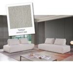 BRISTOL Καναπές Σαλονιού Καθιστικού Πολυμορφικός, Ύφασμα Ανοιχτό Γκρι 318x212x106  H.89cm - Image 3