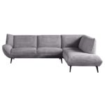 EMERALD Καναπές Σαλονιού Αριστερή Γωνία, Ύφασμα Κοτλέ Γκρι 274x203x82cm H.88cm - Image 2