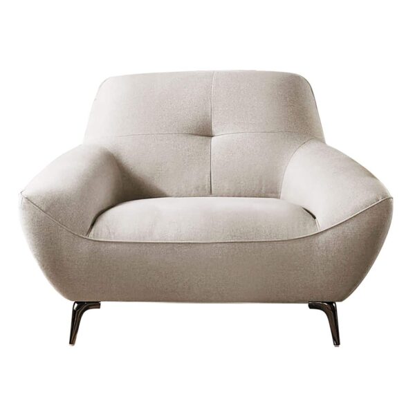 PEDRO Πολυθρόνα Σαλονιού - Καθιστικού, Ύφασμα Mixed Beige 109x92x83cm - Image 2