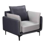 BRIGHTON Πολυθρόνα Σαλονιού - Καθιστικού, Pu Γκρι 90x84x89cm - Image 2