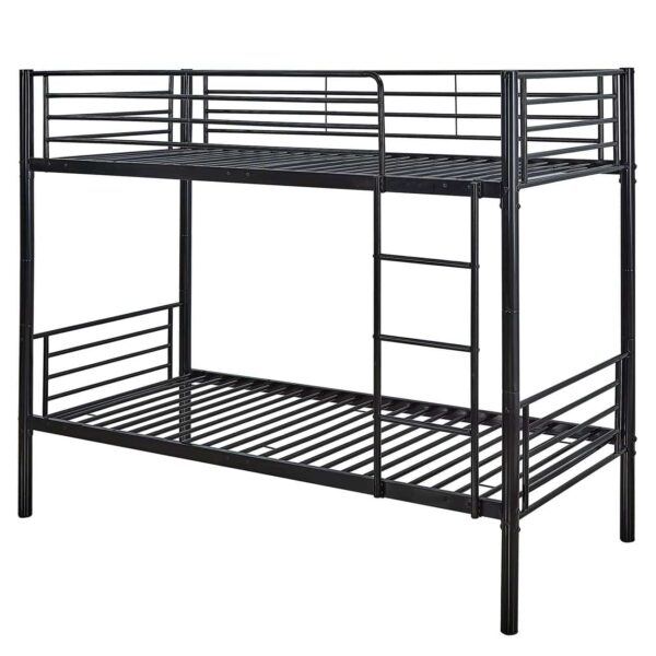 TIVOLI Κρεβάτι Κουκέτα Μέταλλο Βαφή Μαύρο 98x200x165 (Στρώμα 90x190)cm - Image 3