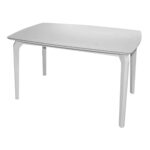 DALIN Τραπέζι Τραπεζαρίας- Κουζίνας, Ξύλο Άσπρο-Επιφάνεια Sintered Stone White Marble 130x80x74cm - Image 2