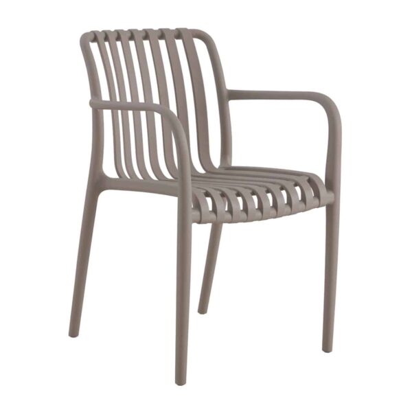 MODA Πολυθρόνα Στοιβαζόμενη PP - UV Protection Απόχρωση Mocha 55x58x81cm - Image 2