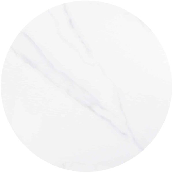 Επιφάνεια Μάρμαρο Sintered Stone, Απόχρωση White Marble (MDF για στήριξη βάσης) Φ70cm/11mm - Image 2