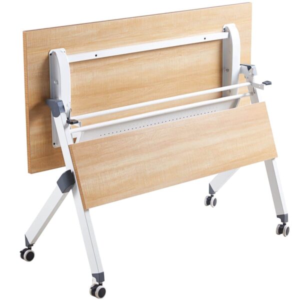 UNIT Γραφείο Η/Υ, Μέταλλο Βαφή Άσπρο, Melamine Απόχρωση Sonoma 120x55x75cm - Image 3