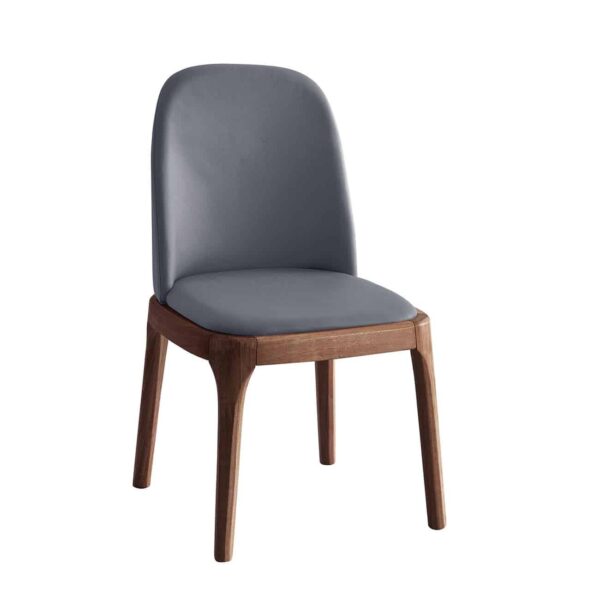 VISTA Καρέκλα Τραπεζαρίας- Κουζίνας, Απόχρωση Καρυδί, Pu Ανθρακί 49x52x87cm - Image 2