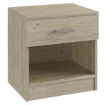 LIFE-W Κομοδίνο με 1 Συρτάρι, Απόχρωση Sonoma 45x35x47cm - Image 2