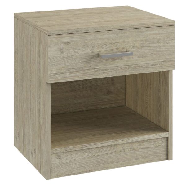 LIFE-W Κομοδίνο με 1 Συρτάρι, Απόχρωση Sonoma 45x35x47cm - Image 2