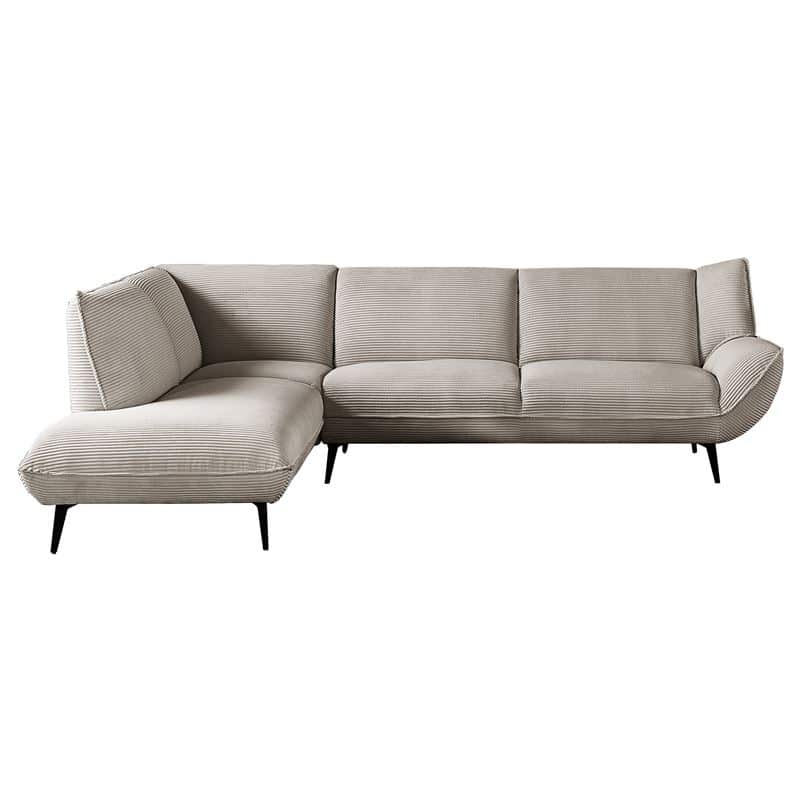 EMERALD Καναπές Σαλονιού Δεξιά Γωνία EMERALD Καναπές Σαλονιού Δεξιά Γωνία, Ύφασμα Κοτλέ Μπεζ 274x203x82cm H.88cm - Image 1