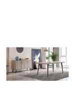 Νο 10 Τραπέζι Τραπεζαρίας Ξύλινο με Μεταλλικό Σκελετό - Image 2