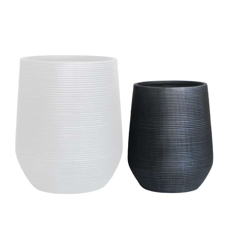 FLOWER POT-17 Φ45x50cm FLOWER POT-17 Φ45x50cm, Cement Απόχρωση Anthracite Φ45x50cm - Image 1