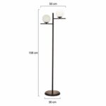 ΦΩΤΙΣΤΙΚΟ ΔΑΠΕΔΟΥ ΜΕΤΑΛΛΙΚΟ ΜΑΥΡΟ HM7432.01 30x158 εκ. - Image 2