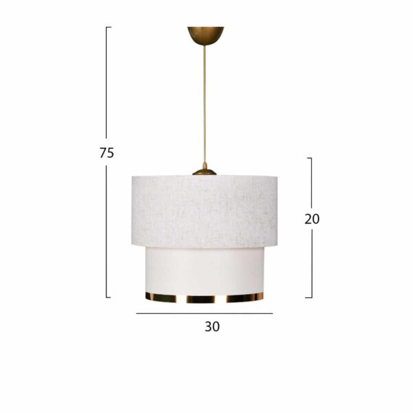 ΦΩΤΙΣΤΙΚΟ ΟΡΟΦΗΣ ΑΣΠΡΟ HM7506.01 30x75 εκ. - Image 2