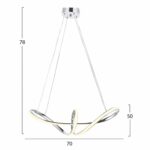 ΦΩΤΙΣΤΙΚΟ ΟΡΟΦΗΣ ΧΡΩΜΙΟΥ LED HM7522.01 52x28x66 εκ. ΑΣΗΜΙ - Image 2