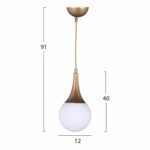 ΦΩΤΙΣΤΙΚΟ ΟΡΟΦΗΣ ΜΕΤΑΛΛΙΚΟ ΧΡΥΣΟ HM7517.02 12x91 εκ. - Image 2