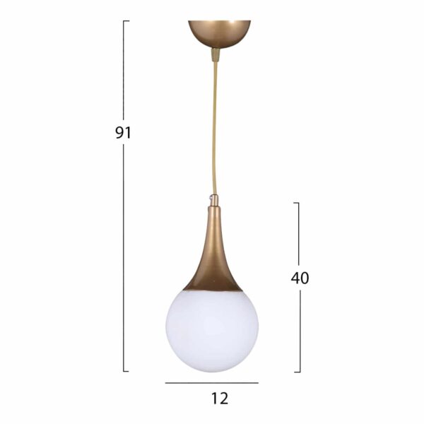 ΦΩΤΙΣΤΙΚΟ ΟΡΟΦΗΣ ΜΕΤΑΛΛΙΚΟ ΧΡΥΣΟ HM7517.02 12x91 εκ. - Image 2