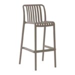 MODA Σκαμπό Bar Στοιβαζόμενο PP - UV Protection, Απόχρωση Mocha 38x47x75/102cm