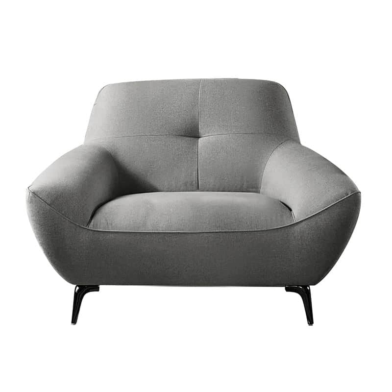 PEDRO Πολυθρόνα Σαλονιού - Καθιστικού PEDRO Πολυθρόνα Σαλονιού - Καθιστικού, Ύφασμα Γκρι 109x92x83cm - Image 1