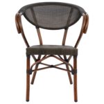 ΠΟΛΥΘΡΟΝΑ ΑΛΟΥΜΙΝΙΟΥ CLAY BAMBOO LOOK ΚΑΦΕ ΜΕ TEXTLINE HM5025 60,5x59x81 cm - Image 2