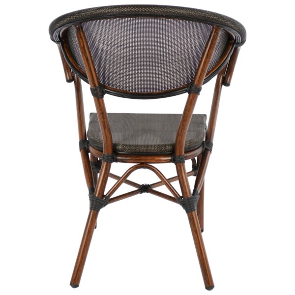 ΠΟΛΥΘΡΟΝΑ ΑΛΟΥΜΙΝΙΟΥ CLAY BAMBOO LOOK ΚΑΦΕ ΜΕ TEXTLINE HM5025 60,5x59x81 cm - Image 5