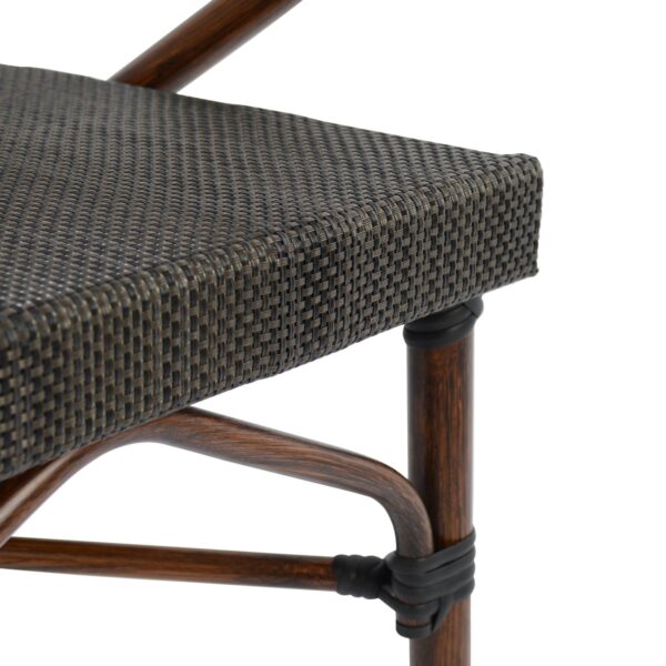 ΠΟΛΥΘΡΟΝΑ ΑΛΟΥΜΙΝΙΟΥ CLAY BAMBOO LOOK ΚΑΦΕ ΜΕ TEXTLINE HM5025 60,5x59x81 cm - Image 6